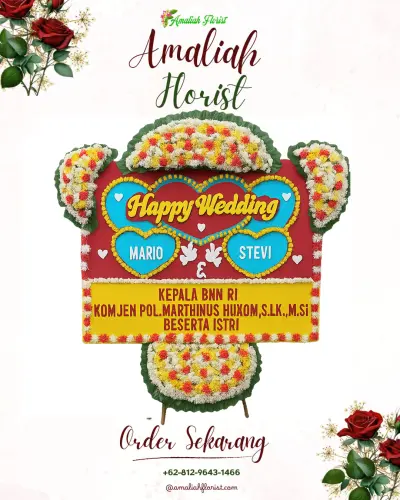 Karangan Papan Bunga Pernikahan di Huta Padang